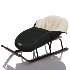 Дитячий конверт на овчині доречі Baby XS Чорний з опушкою, (-20°C)